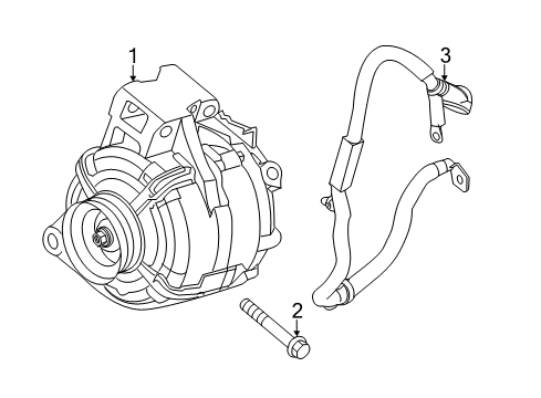 2011 GMC Terrain Alternator Alternator Diagram for 23285091