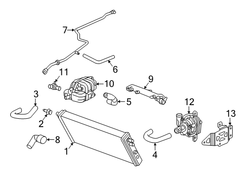 2018 Chevrolet Corvette Intercooler Intercooler Diagram for 23246141