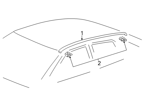 2005 Lexus IS300 Exterior Trim - Roof Clip, Roof Drip Side Finish Moulding, NO.1 Diagram for 75561-53030