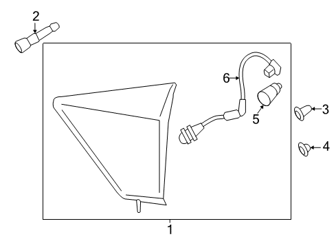 2017 Ford Escape Bulbs Back Up Lamp Assembly Diagram for GJ5Z-13404-J