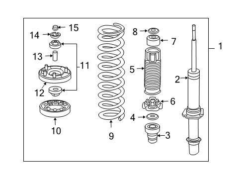 2007 Acura TL Struts & Components - Front Shock Absorber Assembly, Left Front Diagram for 51602-SEP-A09