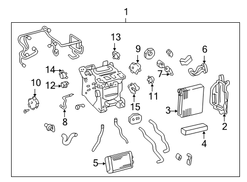 2003 Lexus LS430 Auxiliary Heater & A/C Damper Servo Sub-Assembly (For Airmix) Diagram for 87106-50170