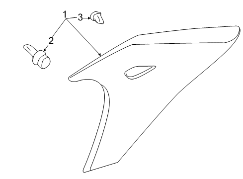 2000 Nissan Altima Interior Trim - Quarter Panels Finisher-Rear Pillar, RH Diagram for 76934-0Z803