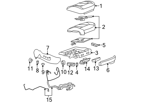 2007 Cadillac DTS Lumbar Control Seats Switch Diagram for 15263406