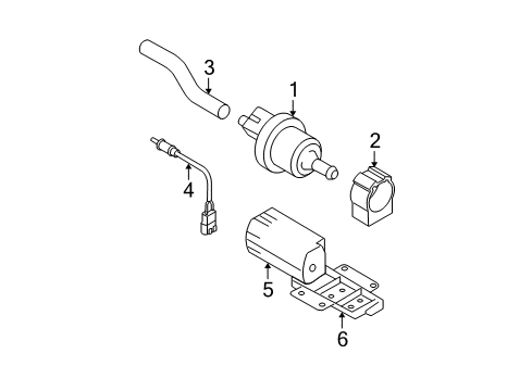 2008 Hyundai Tucson Emission Components Solenoid Valve Assembly Diagram for 39402-37210