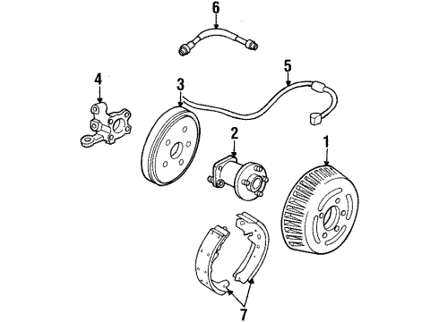 1998 Buick LeSabre Rear Brakes Wheel Cylinder Diagram for 19213350