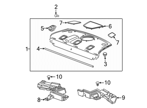 2021 Cadillac CT4 Interior Trim - Rear Body Insulator Diagram for 84824681