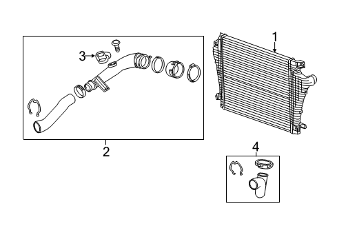 2010 Cadillac SRX Intercooler Cooler Asm-Charging Air Diagram for 20926501