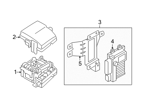 2013 Hyundai Sonata Electrical Components Bracket-Oil Pump Control Unit Diagram for 46152-3D000