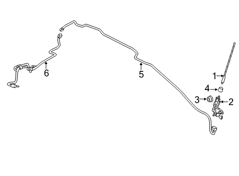 2012 Scion tC Antenna & Radio Antenna Cable Diagram for 86101-21250