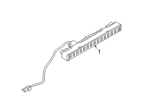 2018 Infiniti Q50 High Mount Lamps Stop Lamp Assembly-High Mounting Diagram for 26590-4HB0A