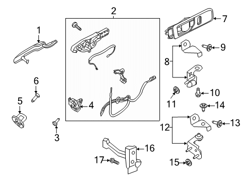 2022 Ford Explorer Lock & Hardware Latch Assembly Diagram for LB5Z-78264A27-F