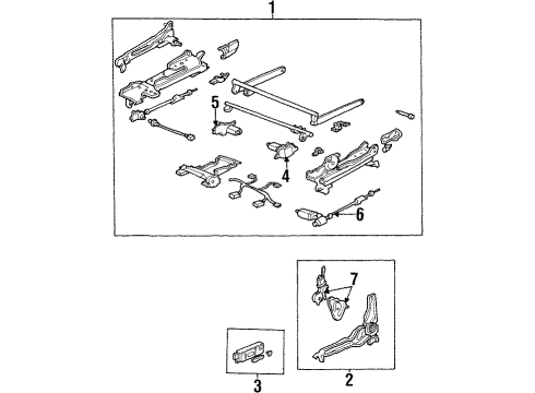 1997 Acura TL Tracks & Components Motor Assembly, Driver Side Reclining Diagram for 81613-SW5-A02