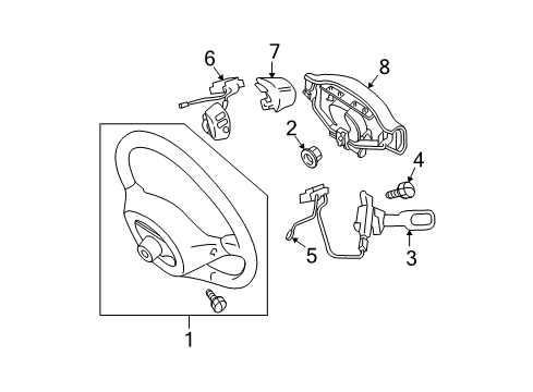 2006 Scion tC Steering Column & Wheel, Steering Gear & Linkage Wire Harness Diagram for 84633-64010