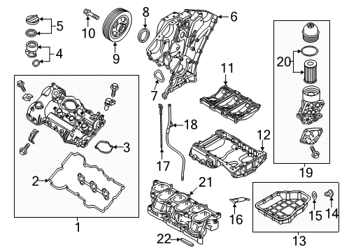 2019 Kia Cadenza Filters FILTER-AIR CLEANER Diagram for 28113F6200AS