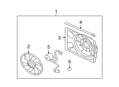 2008 Kia Optima Cooling System, Radiator, Water Pump, Cooling Fan Cover Diagram for 253912G000