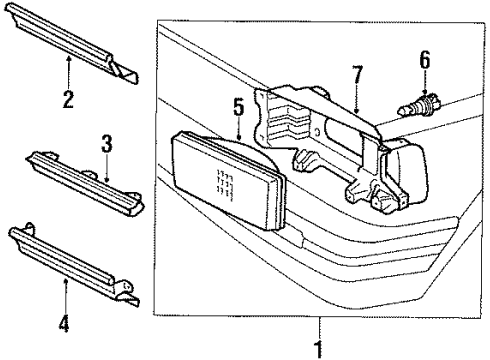 1985 Toyota Cressida Headlamps Screw, Headlamp Adjusting Diagram for 81171-22520