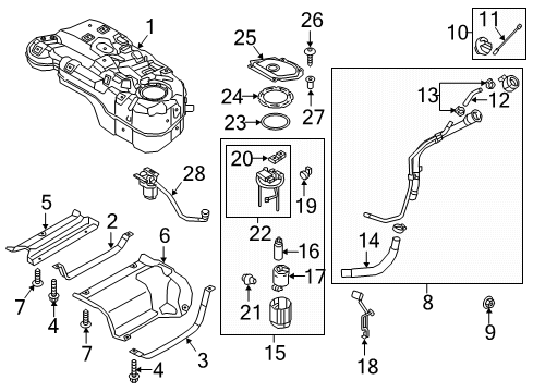 2020 Kia Sportage Fuel Injection Injector Assembly-Fuel Diagram for 353102GTA1