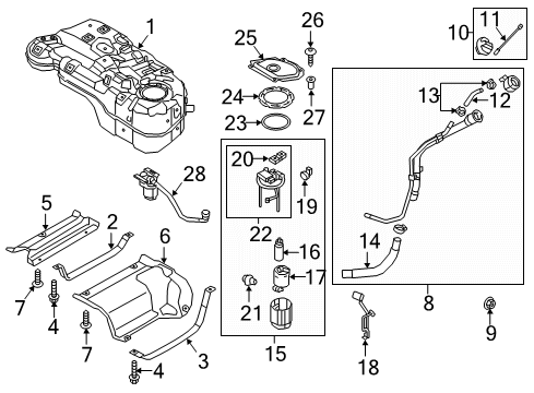 2020 Kia Sportage Fuel Injection Injector Assembly-Fuel Diagram for 35310-2GTA1