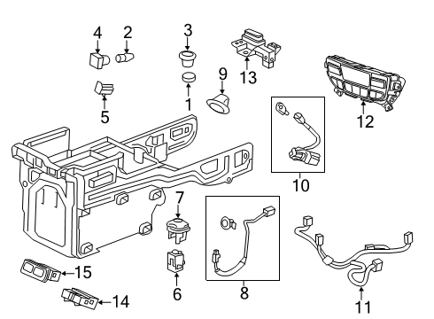 2018 Acura MDX Auxiliary Heater & A/C Motor Sub-Assembly, Front Blower Diagram for 79307-TZ5-A61