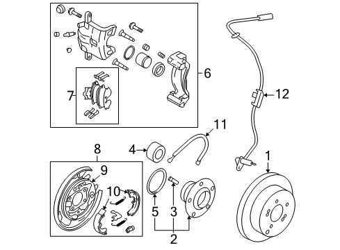 2009 Kia Sportage Parking Brake Cable Assembly-Parking Brake Diagram for 597601F200DS