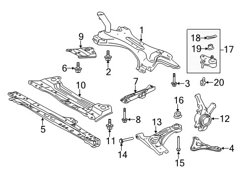 Diagram for 2016 Scion tC Front Suspension Components, Lower Control Arm, Stabilizer Bar 