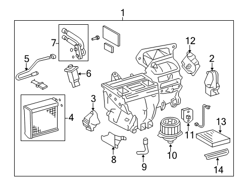 2007 Toyota Corolla Automatic Temperature Controls AC Assembly Diagram for 87010-02720