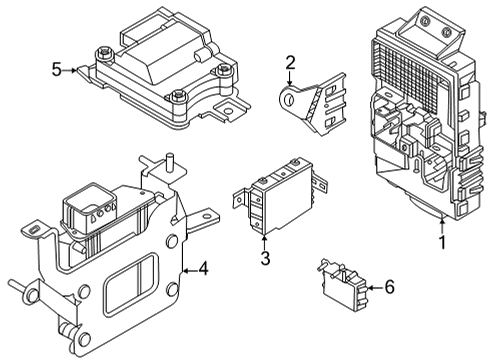 2021 Genesis GV80 Electrical Components Multi Fuse Diagram for 1898009450