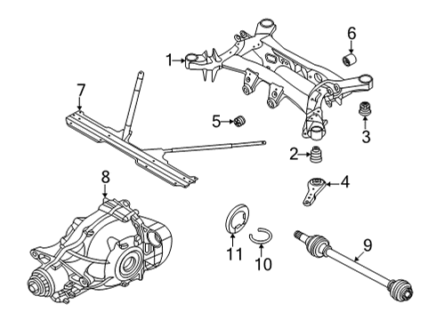 2022 BMW 230i Axle & Differential - Rear PUSH ROD Diagram for 33306876802