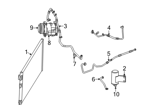 2003 Dodge Viper Air Conditioner ORIFICE-Liquid Line Diagram for 5093077AA