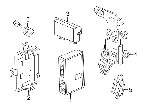 2020 GMC Canyon Communication System Components Battery Mount Bracket Diagram for 23192831