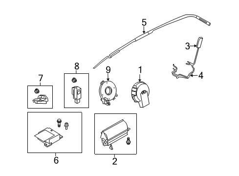 2007 Infiniti FX45 Air Bag Components Harness-Front Seat Diagram for 87069-CL70A