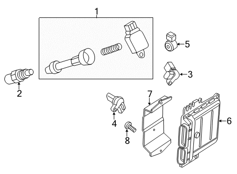 2018 Nissan Frontier Powertrain Control Blank Engine Control Module Diagram for 23703-9BP0A