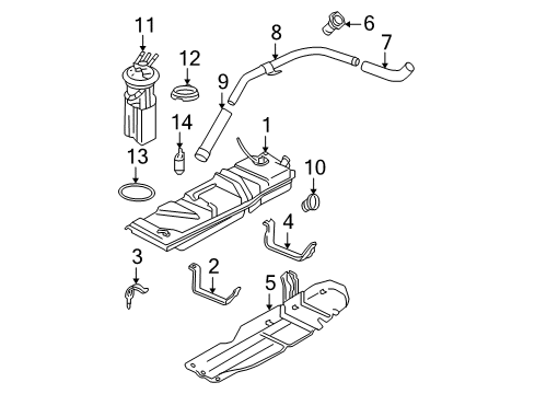 2001 GMC Jimmy Fuel System Components Tank Asm-Fuel Diagram for 15184726