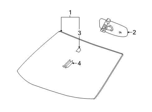 2010 Chevrolet Equinox Windshield Glass Cover-Inside Rear View Mirror Wiring Harness Diagram for 20941960