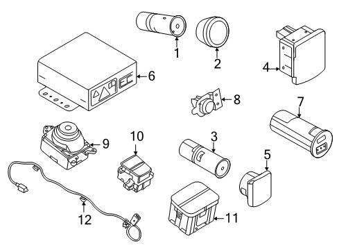 2020 Ford Escape Parking Brake Rear Power Outlet Diagram for KJ7Z-19N236-A