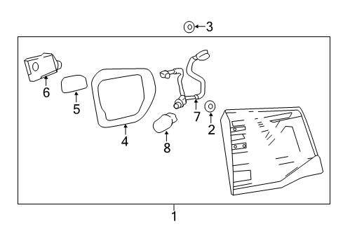 2019 Toyota Land Cruiser Bulbs Back Up Lamp Assembly Diagram for 81581-60391