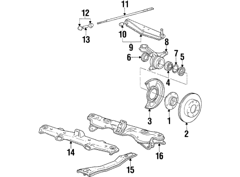 1985 Honda Accord Front Brakes Dust Seal A, FR. Bearing (Arai) Diagram for 91250-SA2-023