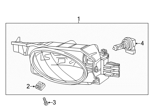 2015 Honda Odyssey Bulbs Foglight Assembly, Right Front Diagram for 33900-TK8-A11