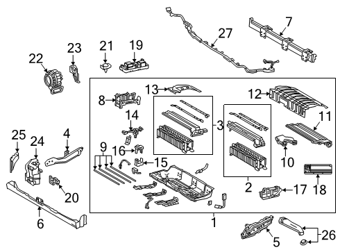 2019 Toyota Camry Battery Seal Kit Diagram for G92DB-06040