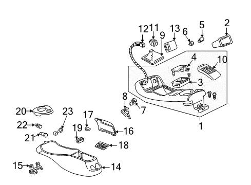 1998 Chevrolet Camaro Center Console Switch Connector Diagram for 12125636