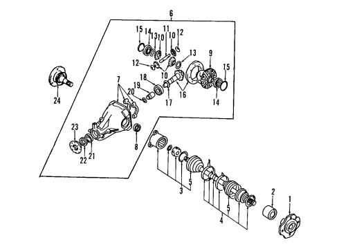 1994 Mitsubishi Expo Manual Transmission GEAR/RING-Ring Diagram for MD040556