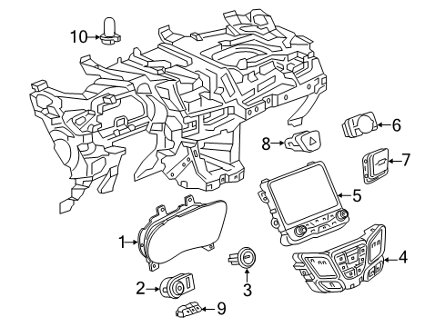 2017 Buick Envision Cluster & Switches, Instrument Panel Cluster Diagram for 84195910