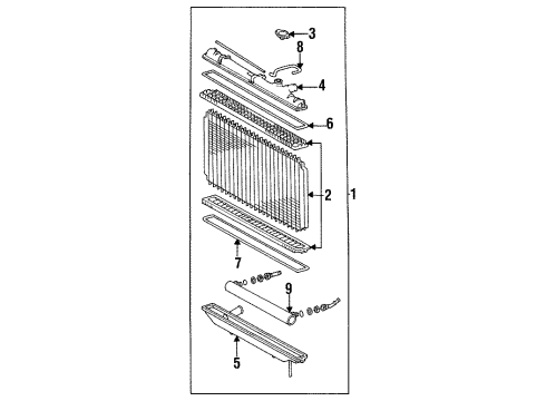 1994 Lexus GS300 Radiator & Components Tank, Upper Diagram for 16441-46170