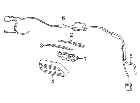 2020 Jeep Wrangler Wiper & Washer Components Cover Diagram for 68413490AA