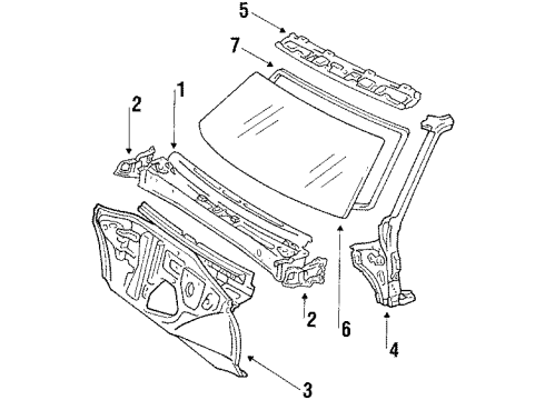 1985 Chevrolet Nova Cowl Motor, Windshield Wiper Diagram for 22054175