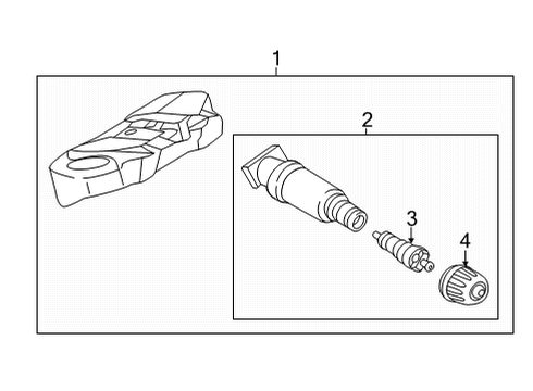 2021 BMW 840i Gran Coupe Tire Pressure Monitoring Valve Insert Rdci Diagram for 36146872777