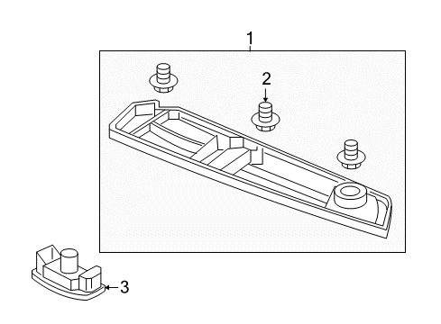 2016 Honda Pilot License Lamps Garnish Assy., L. RR. License Diagram for 74891-TG7-A00