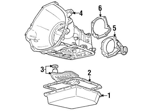 1992 Mercury Grand Marquis Automatic Transmission Case Diagram for F7AZ-7005-A