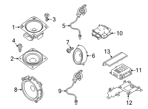 2018 Nissan Titan XD Sound System Bolt Diagram for 01456-0027U